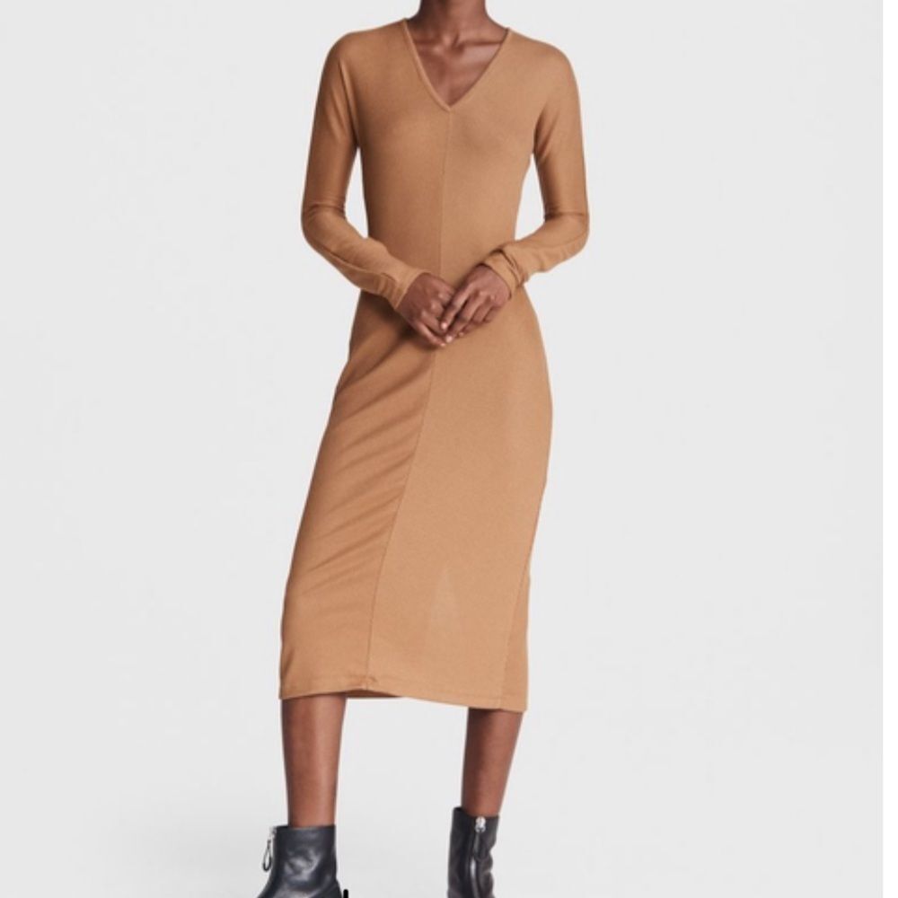 Rag & Bone The Bias Rib Midi Dress in Camel
Knit Dress Size XL